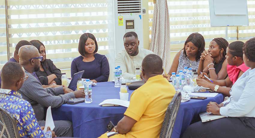 Panellist Mr. Emmanuel Amprofi speaks during a thematic group discussion session.