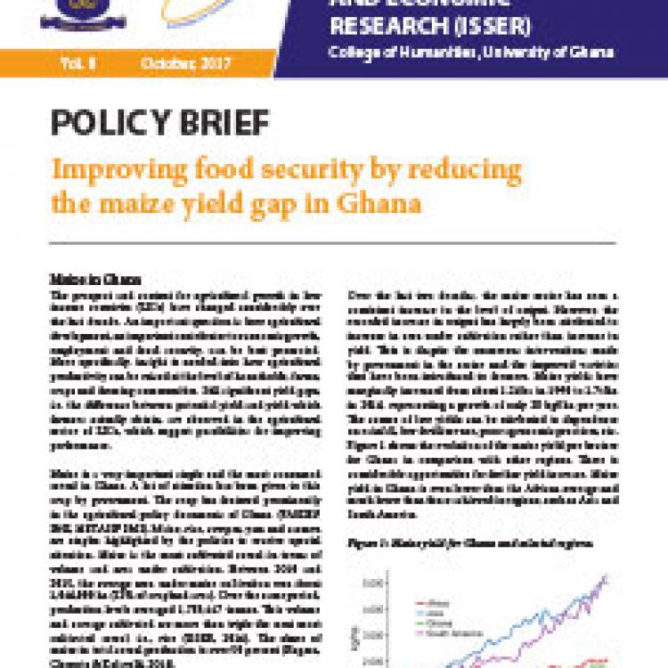 Improving food security by reducing the maize yield gap in Ghana